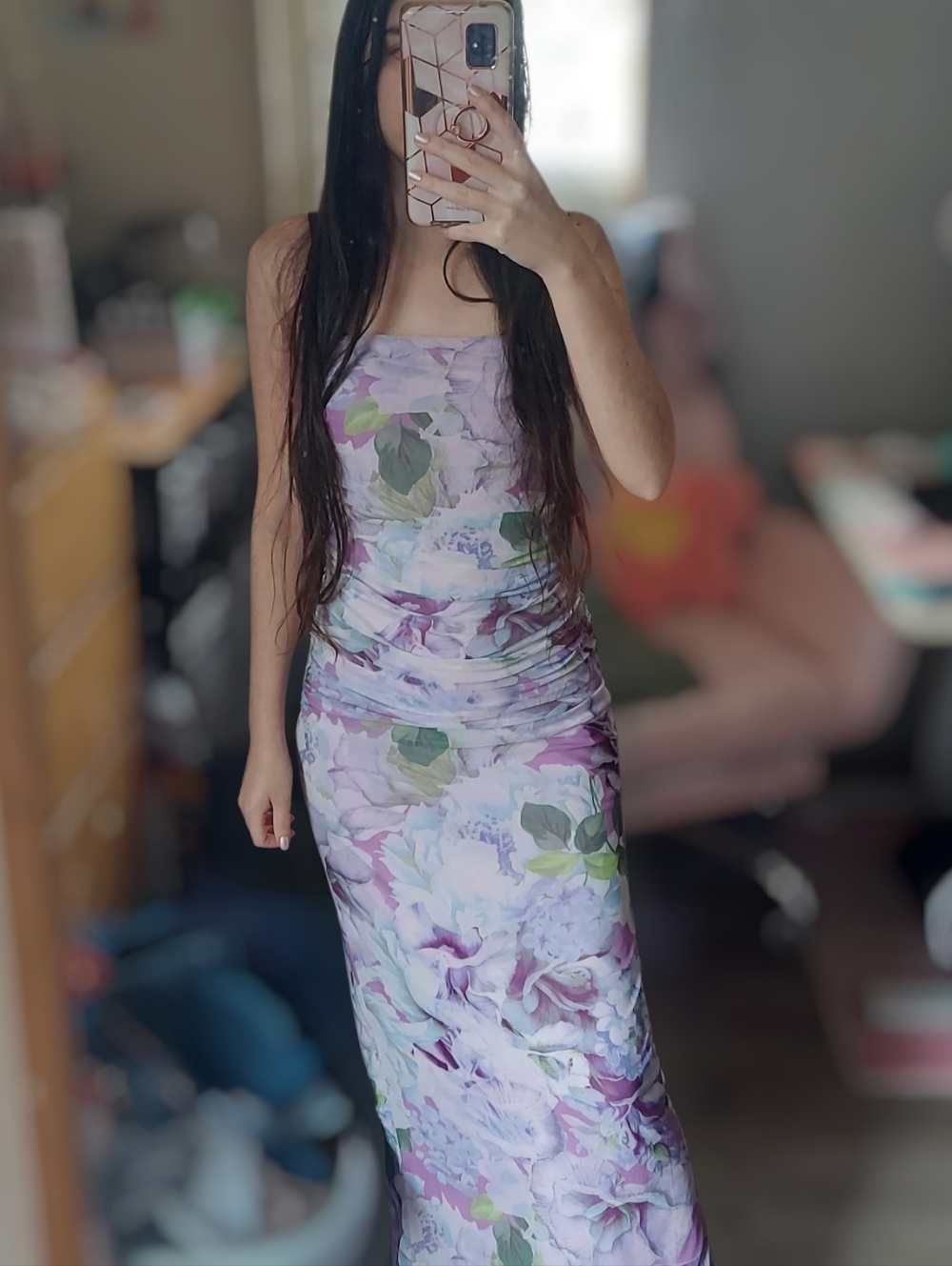 Vici Midnight Gardenia Floral Mesh Maxi Dress - XS/NWT - Picture 10 of 10
